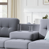 Antique Grey Sectional Sofa
