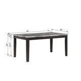 7-piece Dining Table Set with 1 Faux Marble Top Table and 6 Seats