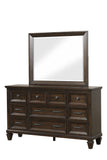 King 5 Piece Storage Bed in Walnut made with Solid Wood