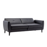 Black Folding Flat folding Sofa Bed with Storage Box