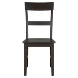 Retro Industrial Style 7-Piece Dining Table Set Extendable Table with 18” Leaf and Six Wood Chairs