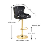 COOLMORE  Bar Stools with Back and Footrest Counter Height bar Chairs