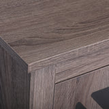 Set of 2 Nightstand, Bedside Furniture with X-Shaped Door