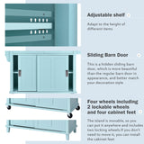 Kitchen Island Cart Mint Green