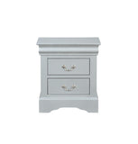 ACME Louis Philippe III Nightstand in Platinum