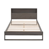 Queen 3-Piece Bedroom Set Platform Bed with Two Nightstands