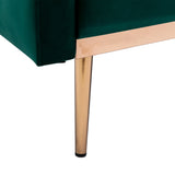 COOLMORE  Velvet  Sofa , Accent sofa .loveseat sofa with Stainless feet  Green  Velvet
