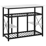 Faux Marble top Kitchen Island
