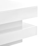 High Gloss Minimalist Design with plug-in 16-color LED Lights, 2-Tier