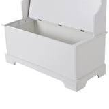 Hall Tree with 4 Hooks and Hinged Lid, Coat Hanger, Entryway Bench, Storage Bench