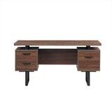 Home Office Computer Desk with Drawers/Hanging Letter-size Files
