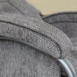 Fabric In Gray Swivel Reclining Rocking Nursery Chair & Ottoman Set