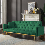 GREEN Convertible Folding Futon Sofa Bed , Sleeper Sofa Couch for Compact Living Space.