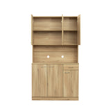 Tall Kitchen Cabinet, with 6-Doors, 1-Open Shelves and 1-Drawer