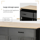 Black Kitchen Island Cart