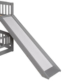 Grey Bunk Bed with Slide