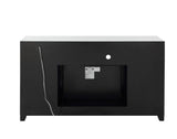 ACME Noralie TV STAND W/FIREPLACE & LED Mirrored & Faux Diamonds LV00316