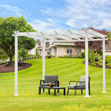 White Iron Pergola Gazebo for Vines Pure Iron Chic Lid Cover Design Sleek Seams Hidden Joints Elegant White Trellis
