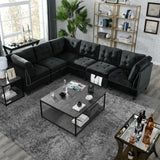 Black L shape Modular Sectional Sofa