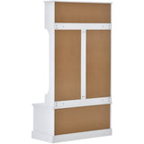 Hall Tree with 4 Hooks, Coat Hanger, Entryway Bench, Storage Bench