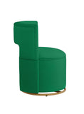360° Swivel Accent Chair with Storage Function, Velvet Curved Chair with Gold Metal Base for Living Room, Nursery, Bedroom