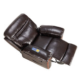 Orisfur. Massage Recliner PU Leather Sofa Chair with Heating and Massage Vibrating  Function