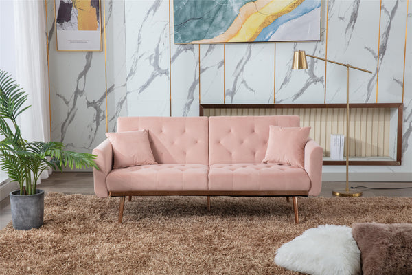 COOLMORE  Velvet  Sofa , Accent sofa .loveseat sofa with rose gold metal feet  and