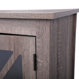 Set of 2 Nightstand, Bedside Furniture with X-Shaped Door
