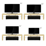 Living Room Simple Design TV Stand Cabinet,Oak,Black