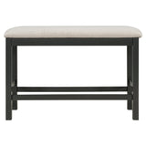 Rustic Wood 4-Piece Counter Height Dining Table Set with Storage Shelves and Drawer