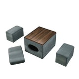[Video] Welike Waterproof, oil-proof, scratch-proof 25"W Modern design hollow storage ottoman, upholstery, coffee table, two small footstools, easy storage and wide use