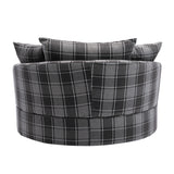 Modern  Akili swivel accent chair  barrel chair
