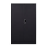 Metal Storage Cabinet with Locking Doors and Adjustable Shelf, Folding Filing Storage Cabinet , Rolling Storage Locker Cabinet for Home Office,School,Garage, Black