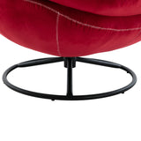 Accent chair  TV Chair Living room Chair with Ottoman- DARK RED