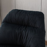 Tufted Upholstered Padded Seat Rocking Chair-Velvet Black