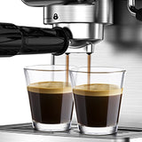 Geek Chef Espresso Machine,20 bar espresso machine with milk frother for latte,cappuccino,Machiato,for home espresso maker,1.8L Water Tank,Stainless Steel