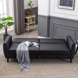 Black Folding Flat folding Sofa Bed with Storage Box