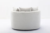 Coolmore Modern  Akili  swivel accent chair  barrel chair  for hotel living room / Modern  leisure chair  Beige