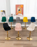 COOLMORE  Bar Stools with Back and Footrest Counter Height Dining Chairs
