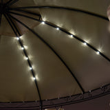 Outdoor Gazebo Steel Fabric Round Soft Top Gazebo Outdoor Patio Dome Gazebo with Removable Curtains