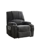 Large size Electric Power Lift Recliner Chair Sofa for Elderly, 8 point vibration Massage and lumber heat, Remote Control, 2 Side Pockets and Cup Holders, cozy fabric overstuffed arm, heavy duty 230LB