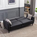 Black Folding Flat folding Sofa Bed with Storage Box