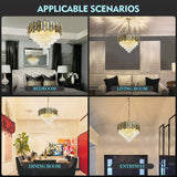 Modern American pendant diamond crystal chandelier -8 bulbs