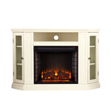 Claremont Convertible Media Electric Fireplace - Ivory