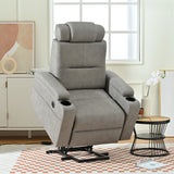 Power Lift Recliner Chair - USB Charge Port (Light Gray)