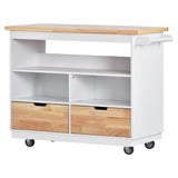 Kitchen Island Cart With 2 Drawers