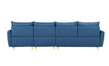 Blue Sectional Sofa, Blue Fabric