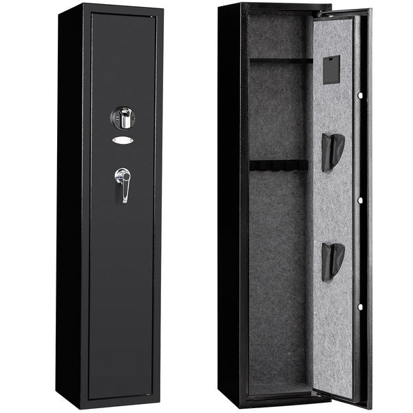 Fingerprint unlock Gun Safe Quick Access Electronic Firearm Storage Steel Security Cabinet for 4 rifles