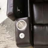 Orisfur. Power Motion Recliner with USB Charging Port and Hidden Arm Storage, Home Theater Seating with 2 Convenient Cup Holders Design ,360° Swivel Tray Table,and Cell Phone Stand