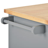 Kitchen Cart Rolling Mobile Kitchen Island Solid Wood Top